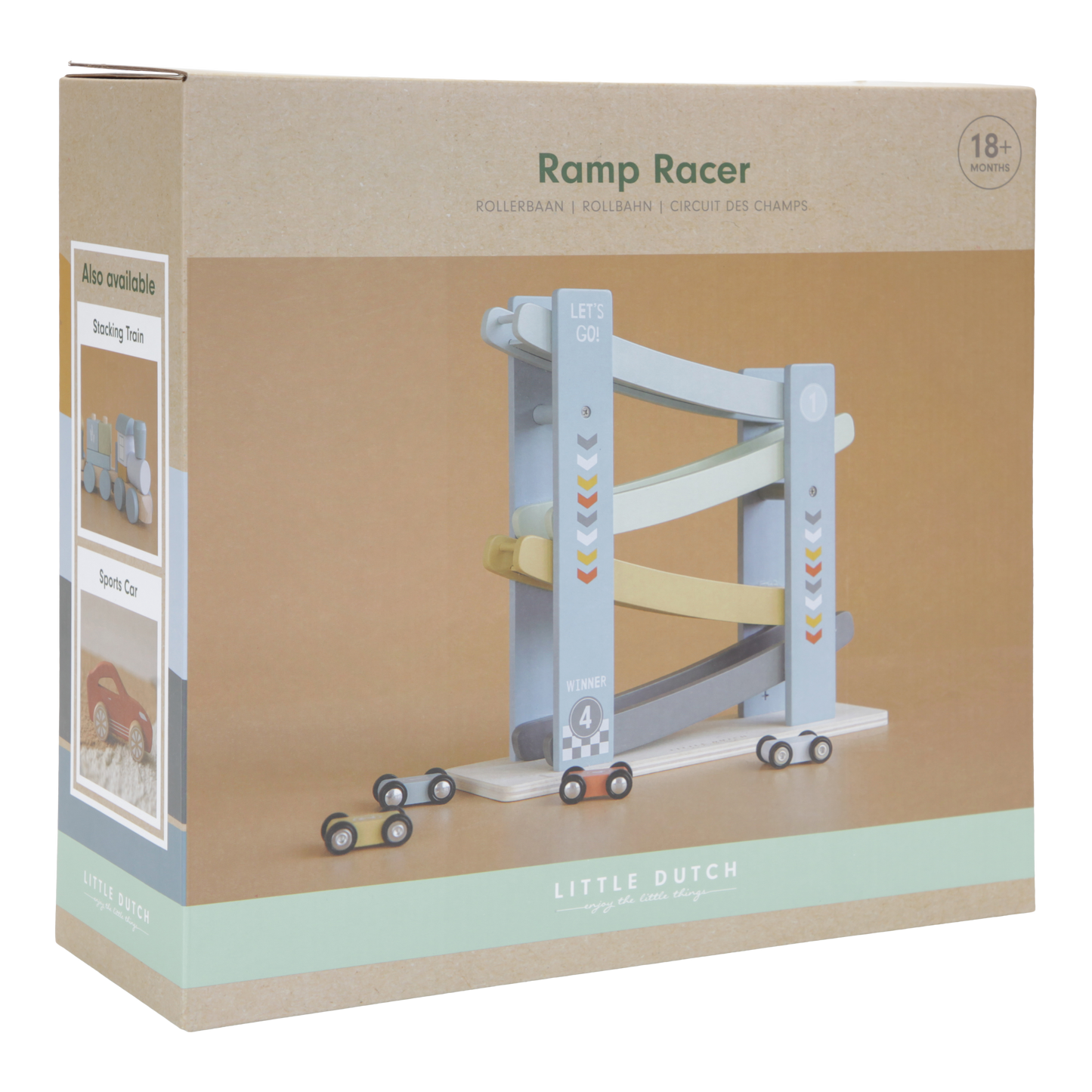 Дървена писта с 4 Колички Blue