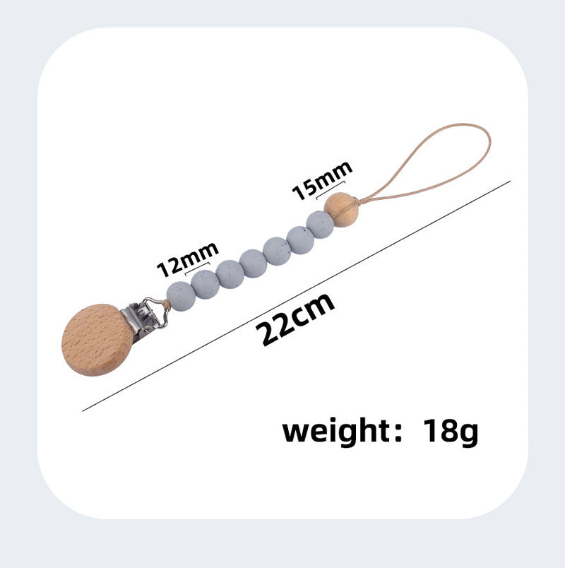 Клипс за Биберон от Дърво и Силикон