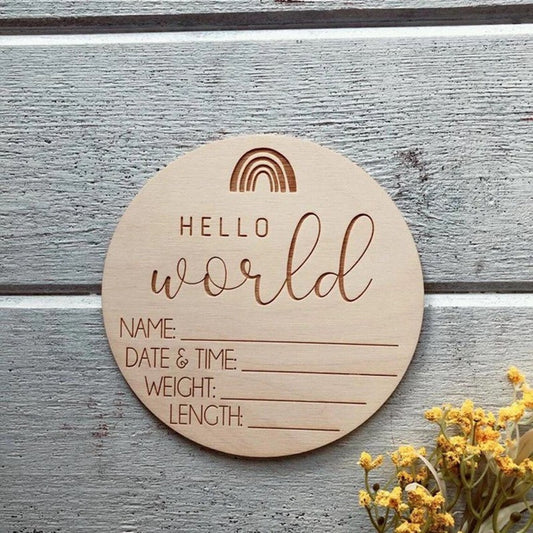 Дървен Постер - "Здравей Свят"