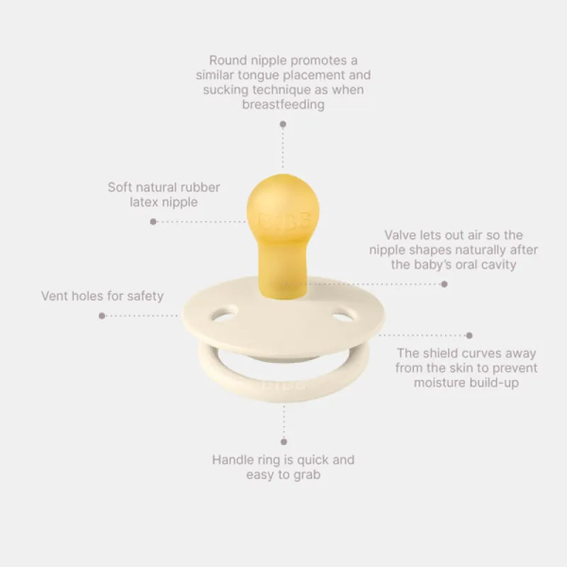 2 бр. Биберон BIBS Colour GLOW (6-18 Месеца)