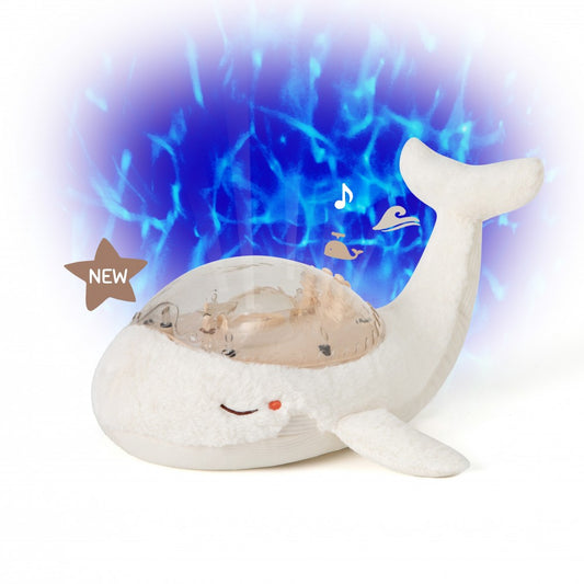 Успокояваща Играчка за Бебе с Мелодии и Подводни Прожекции Tranquil Whale™ - White - с презареждане