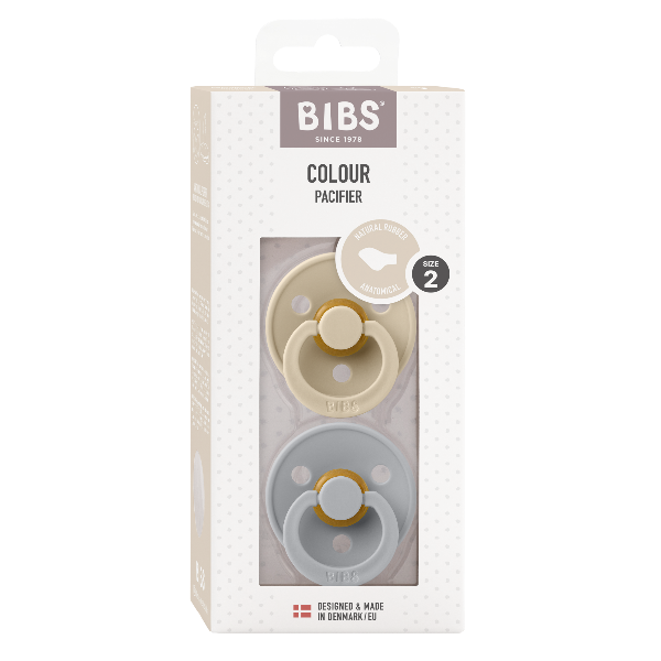 2 бр. Биберони BIBS Colour, Анатомични Зърно (6-18 месеца)