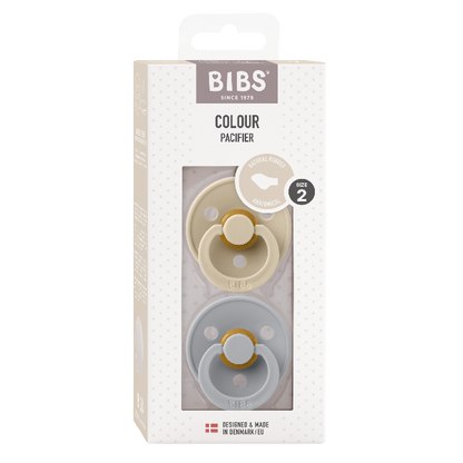 2 бр. Биберони BIBS Colour, Анатомични Зърно (6-18 месеца)