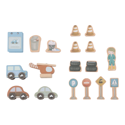 Дървен Паркинг с Коли и Хеликоптер FSC