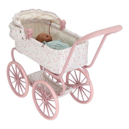 Метална бебешка количка за кукли Soft Flowers